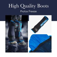 LeMieux ProIce Freeze Therapy, horse boots, protective equipment, effective cooling, large size, ideal for training and recovery.