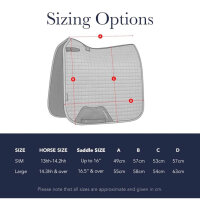 Lemieux Dressur Schabracke S/M, hochwertige Polsterung, atmungsaktiv, rutschfest, elegantes Design, ideal für Turniere.