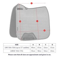 Lemieux Dressur Schabracke S/M, hochwertige Polsterung, atmungsaktiv, rutschfest, elegantes Design, ideal für Turniere.