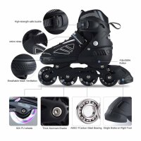 Wheelive Adjustable Inline Skates, Roller Skates, Full Light Wheels, Ideal for Kids and Adults, Men and Women.