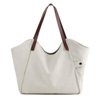 LOSMILE womens handbag hobo shopper beige, versatile,...