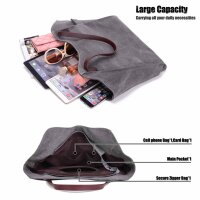 LOSMILE womens handbag hobo shopper beige, versatile, durable, ideal for the beach and everyday use.