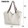 LOSMILE womens handbag hobo shopper beige, versatile, durable, ideal for the beach and everyday use.