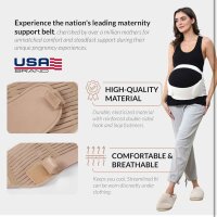 NEOtech Care Bauchgurt XL Schwangerschaftsgurt - stützt Taille, Rücken & Bauch, Elfenbein