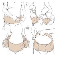 NEOtech Care Bauchgurt XL Schwangerschaftsgurt - stützt Taille, Rücken & Bauch, Elfenbein