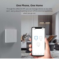 SONOFF Smart Wlan Wandschalter M5, 2 Gang, WiFi Lichtschalter, Timing, Sprachsteuerung, kompatibel mit Matter, Alexa, Google Home
