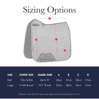 LeMieux Saddle Pad Carbon Mesh Air Dressage, Dressage Full/WB, breathable, blue