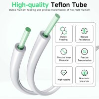 YOOPAI PTFE tube 5m, 2.5mm ID × 4mm OD, Teflon tube for 3D printer, compatible with Bambu Lab and Creality.