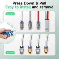 YOOPAI PTFE tube 5m, 2.5mm ID × 4mm OD, Teflon tube for 3D printer, compatible with Bambu Lab and Creality.