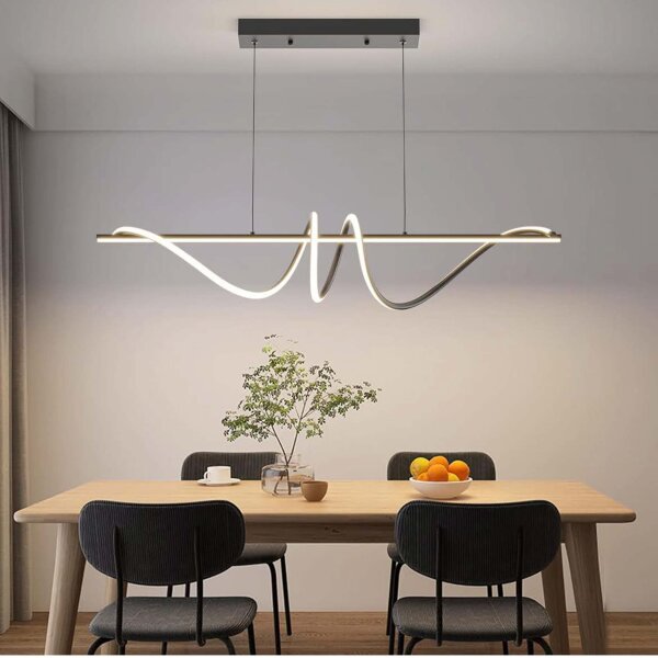 Mikeru, 120cm, pendant light, dimmable 10%-100%, 3000k/4500k/6500k, height adjustable, modern for dining room