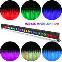 UKing LED Wall Wash 24x3W RGB Bar Musiksteuerung DMX512 Strobe Licht für DJ Disco Home Party 1 PC