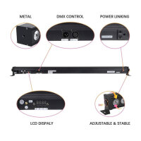 UKing LED Wall Wash 24x3W RGB Bar Musiksteuerung DMX512 Strobe Licht für DJ Disco Home Party 1 PC