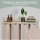 Blumtal Laundry Collector 4 Compartments Cream Laundry Basket with Shelf Bamboo Look Metal Frame White Laundry Separator 4 Compartments