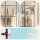 SMONTER Clothes Rack, Height Adjustable, Metal, Wall Mounted, 6 Grids for Wardrobe, Bedroom