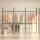 SMONTER Clothes Rack, Height Adjustable, Metal, Wall Mounted, 6 Grids for Wardrobe, Bedroom