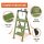 JOISCOPE Portable Ladder, 3 Steps Stepladder, Reinforced Carbon Steel, Non-Slip Steps, Foldable, Green.