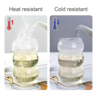 Shendong Set von 6 Gläser mit Deckel und Strohhalmen, Küstengläser mit Bambusdeckel, stilvoll und praktisch.