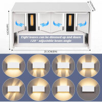 Cwycfw 4 Stück LED Wandleuchte 24W Innen/Außen...