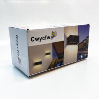 Cwycfw 4 Stück LED Wandleuchte 24W Innen/Außen Warmweiß 3000K IP65 Wasserdicht Auf und ab Lichtstrahl