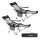 Wejoy Camp Chair 2 in 1, Folding Chair, Adjustable Backrest, Footrest, Pillow, Drinking Handle, Armrest Pockets