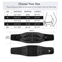 FREETOO Lumbar Support, Adjustable Back Brace, 7 Pack Pain Relief for Men and Women, Lumbar Support