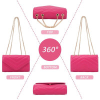 Jywmsc Womens PU Leather Handbag Clutch Stylish Quilted...