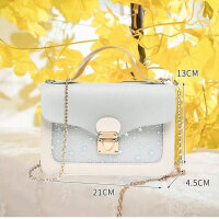 Princess grey shoulder bag with star, fashionable...