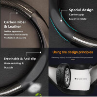 Autsop steering wheel cover, universal 14.5-15 inch,...