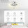 BKZO LED Ceiling Light, Ceiling Fan, 24 Speeds Dimmable, 3000-5500K, Silver Frame, for Living Room, Bedroom, Office.
