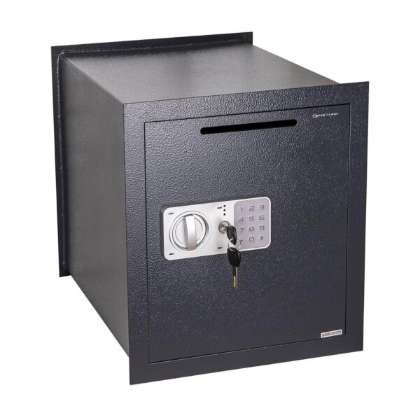 Genie Hand Wall Electronic Safe, Medium Safe Wardrobe, Combination Code, Key, B-Class Lock, Anti-Bounce System, Money Protection