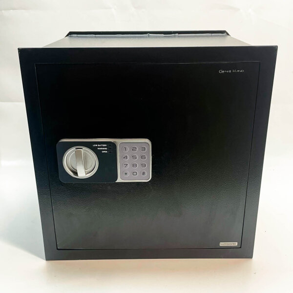 Genie Hand Wall Electronic Safe, Medium Safe Wardrobe, Combination Code, Key, B-Class Lock, Anti-Bounce System, Money Protection