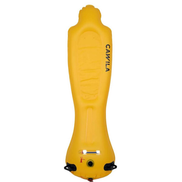 Cawila Freistoß Dummie One Size, Höhe 1,85m, gelb, ideal für Training und Spielpraxis.