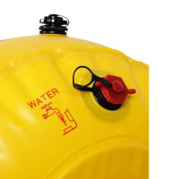 Cawila Freistoß Dummie One Size, Höhe 1,85m, gelb, ideal für Training und Spielpraxis.