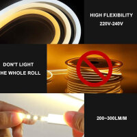 KSIBNW Neon LED Strip, 30m, IP65, Cool White, Flexible Waterproof Light Strip for Indoor/Outdoor, Including Power Supply & Controller.