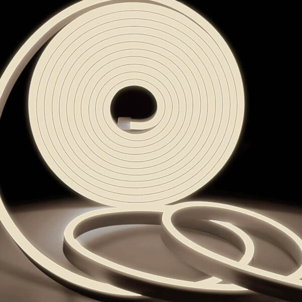 KSIBNW Neon LED Streifen 230V 50m GEBRAUCHT Aussenbereich 4000K IP65 Wasserdicht Flexibel mit Netzteil und Controller