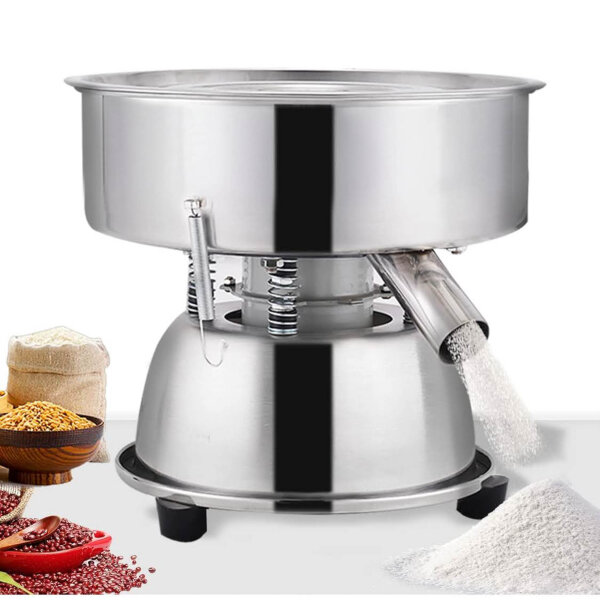 Yuchenengtech Elektrischer Sieb φ 300 mm Automatisch Vibration Edelstahl 1150 U/min 50W für Mehl/Granulat (mit Kratzer)