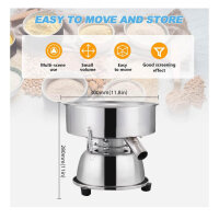 Yuchenengtech Elektrischer Sieb φ 300 mm Automatisch Vibration Edelstahl 1150 U/min 50W für Mehl/Granulat (mit Kratzer)