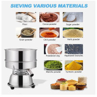 Yuchenengtech Elektrischer Sieb φ 300 mm Automatisch Vibration Edelstahl 1150 U/min 50W für Mehl/Granulat (mit Kratzer)