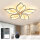 Smart ceiling light, living room lamp, LED ceiling light flower design, dimmable, 5 heads, APP control, compatible with Alexa and Google Home