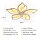 Smart ceiling light, living room lamp, LED ceiling light flower design, dimmable, 5 heads, APP control, compatible with Alexa and Google Home