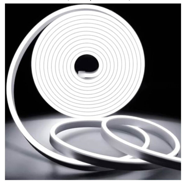 KSIBNW Neon LED Strip 20m, Waterproof IP65, Cold White, Flexible, with Power Supply and Controller, for Indoor/Outdoor, DIY Decoration