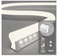 KSIBNW Neon LED Strip 20m, Waterproof IP65, Cold White, Flexible, with Power Supply and Controller, for Indoor/Outdoor, DIY Decoration