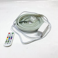 KSIBNW LED Neon Strip 5m RGBIC LED Strip IP65 Bluetooth Music Sync dimmable with remote control & app color change timer