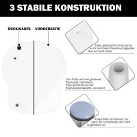 Gleitbrett Acryl, TM6, Zubehör, schnelles Bewegen für Thermomix, rutschfeste Unterlage, Weiß