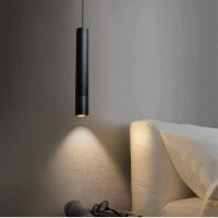 Ouglres Pendelleuchte, 4 Flammig, Hängelampe, Modern, Zylinder, Industrial, Vintage Holz, für Esstisch, Küche, Restaurant, Büro, Gu10