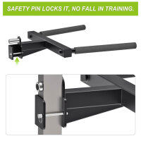 Kipika Y-förmige Dip-Stange, 5,1x5,1 cm, Heavy Duty, für Power Cage, 2,5 cm Loch, ideal für Home Gym und Krafttraining