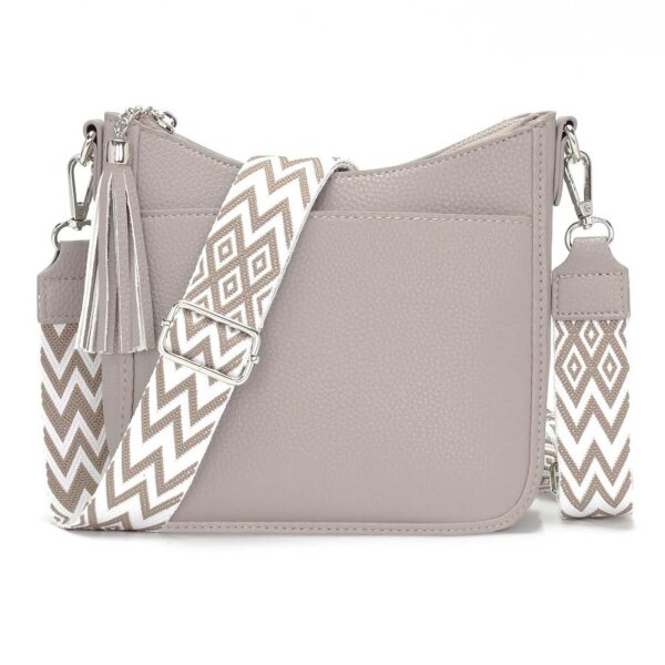 YISUOHOOM Womens Small Handbag Gray Shoulder Bag Crossbody with Multiple Compartments