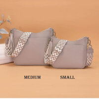 YISUOHOOM Handbag Women Medium Shoulder Bag Gray, Crossbody Bag, Multiple Compartments