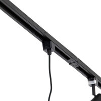 QAZQA - Modern track system complete set, 3-light, ceiling spotlight, stylish spotlight, ideal for targeted lighting.