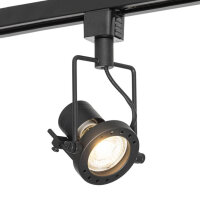 QAZQA industrial vintage track system complete set 5-light ceiling spotlight lamp with modern accents.